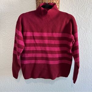 Tahari Women’s Deep Red & Pink Cowl Neck Size Medium